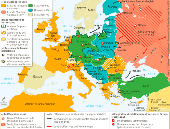 Europe 1919 La Classe Dhistoire