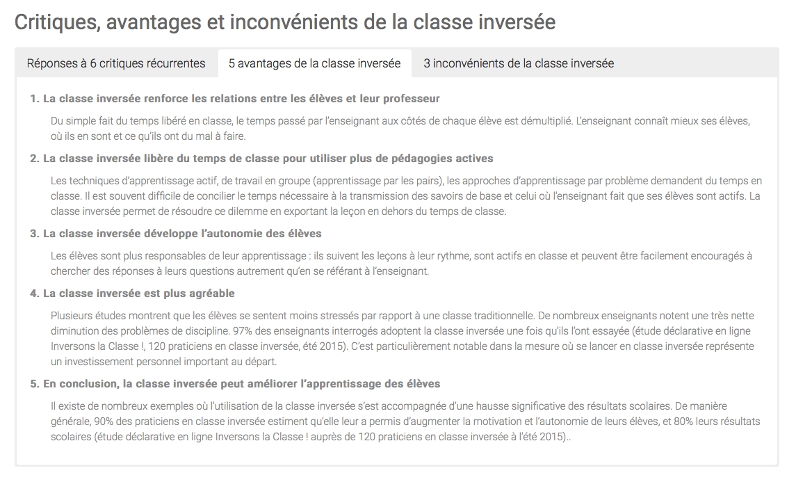 Parcours 1 : Les classes inversées: un outil pour le professeur – La ...